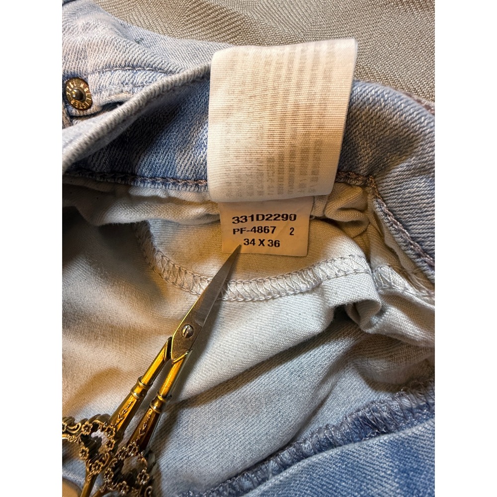 Hollister Slim Straight Epic Flex Light Wash Jeans Mens 34x36 Blue 331D2290 1791 - Picture 5 of 9